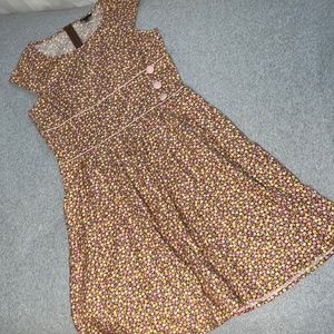 Retrolicious Retro Ditzy Floral Dress Large Pink Mod Pinup Rockabilly